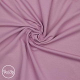 Organická elastická teplákovina nepočesaná - lavender - zbytok 40 cm