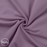 Elastická teplákovina dusty lilac zbytok 50 cm