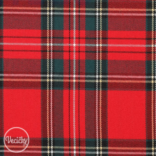 Košeľovina/viskózová látka - organická - Scottish check red