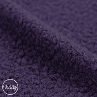 KABÁTOVINA - boucle curly purple